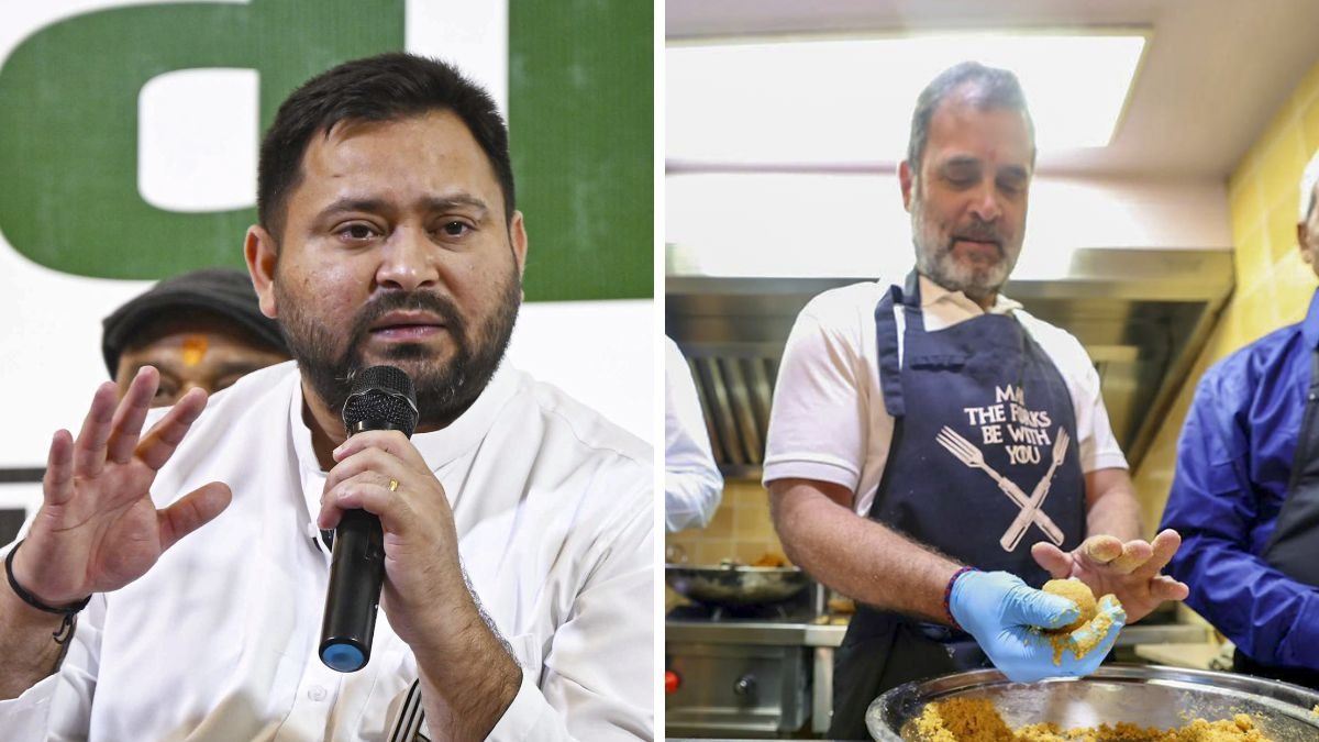 tejashwi yadav rahul gandhi laddu