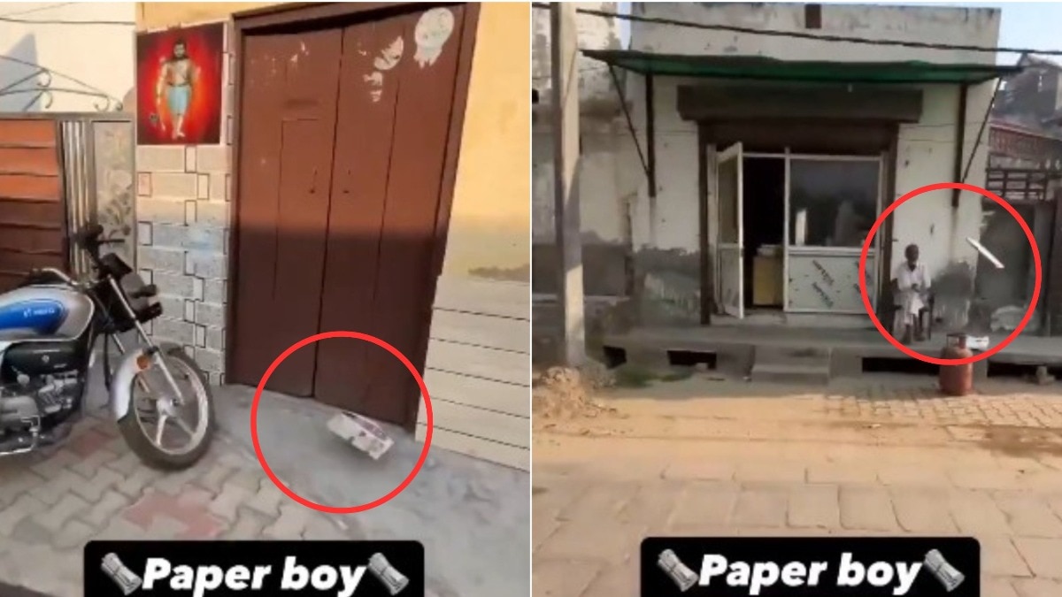 अखबार बांटने वाले का परफेक्ट थ्रो वायरल, सोशल मीडिया पर लोगों ने कहा – ओलंपिक लेवल टैलेंट!