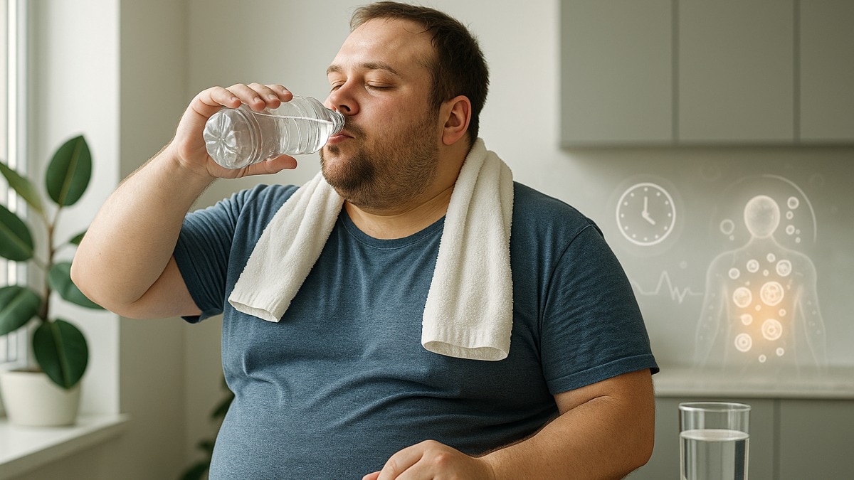 fat man drink more water to loose weight