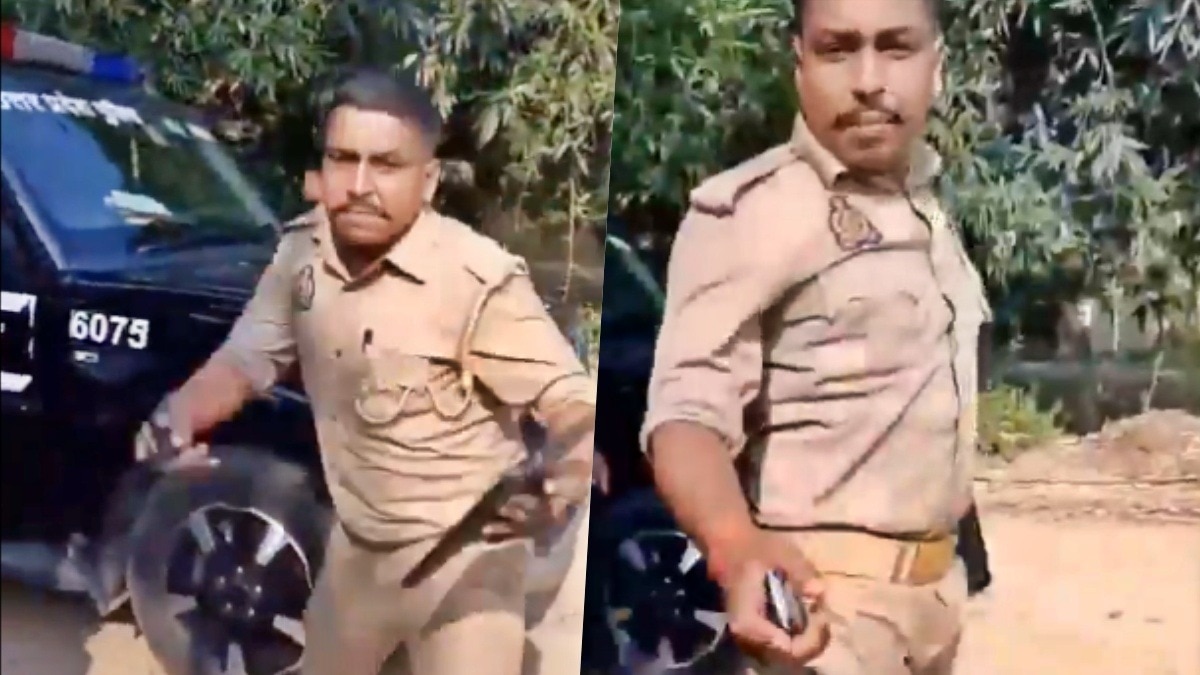 सोनभद्र के सिपाही का वीडियो वायरल (Photo- Screengrab)