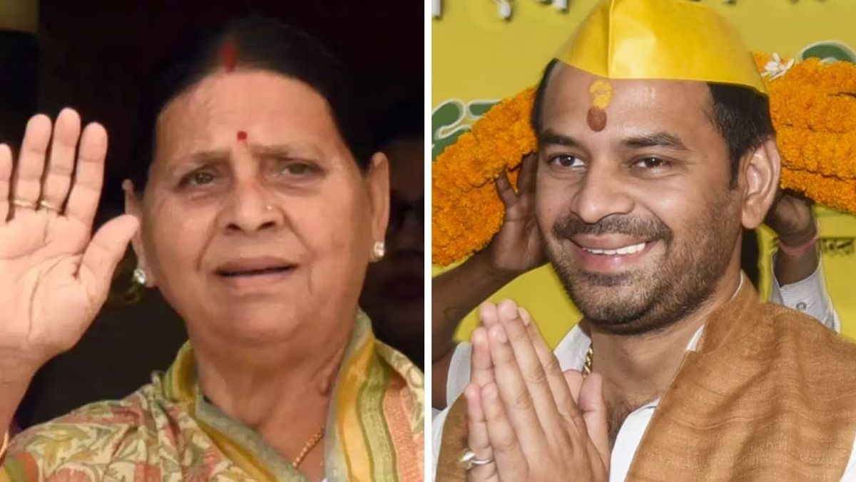 राबड़ी देवी ने बेटे तेज प्रताप को सही बताकर पूरे परिवार को मैसेज दे दिया है. (Photo: File/ITG & PTI)