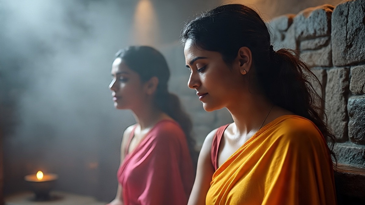 दरवाजे का लॉक तोड़कर बाहर निकलीं. (Photo: AI-generated)