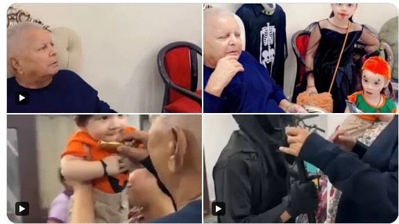 Viral: पोते-पोतियों संग हैलोवीन मनाते दिखे राजद प्रमुख लालू यादव, भाजपा ने कसा तंज