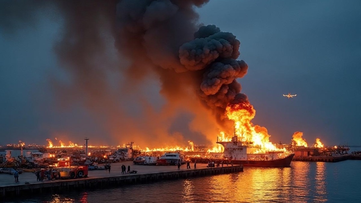 यूक्रेन का रूस पर बड़ा अटैक, ड्रोन से तुआप्से पोर्ट पर मचाई तबाही, धू-धूकर जल रहा ऑयल टर्मिनल