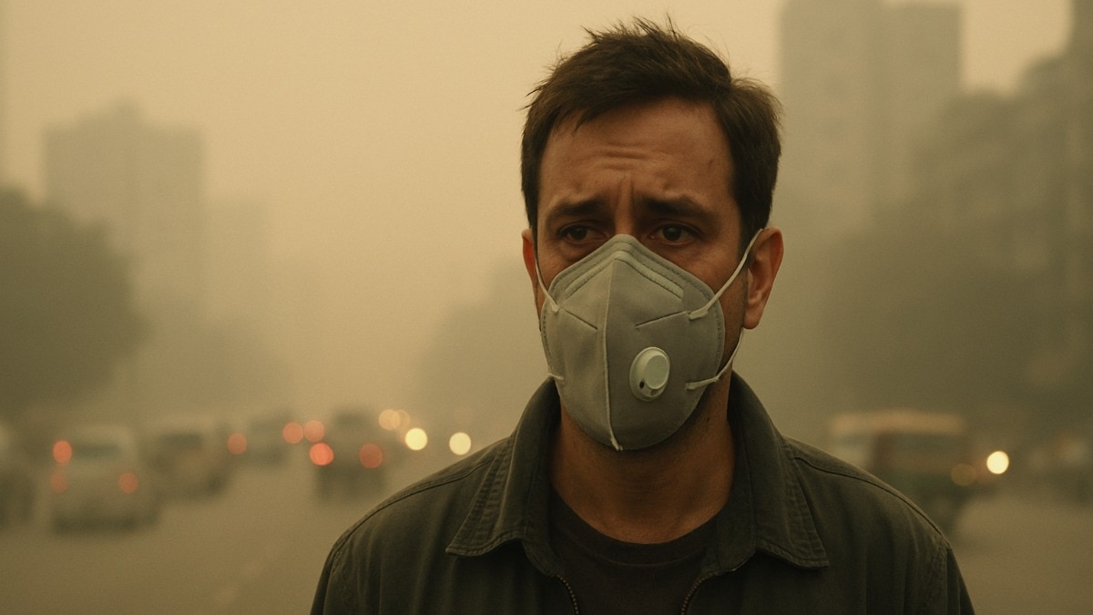 प्रदूषण का नया पीक: दिल्ली में AQI 309, हवा में घुला जहर (AI Generated Image)