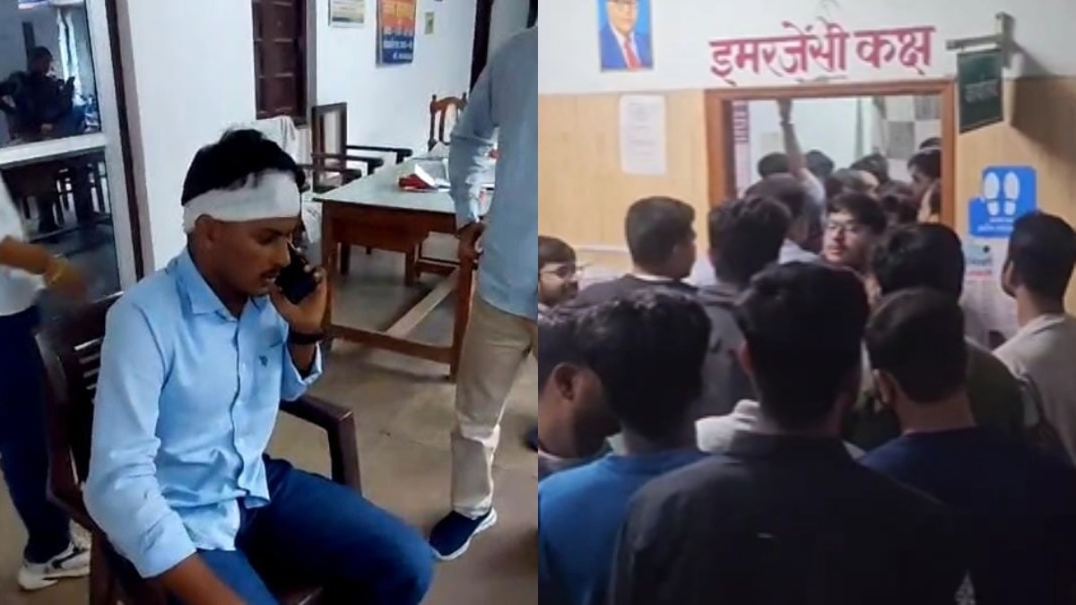 कृषि विश्वविद्यालय के छात्रों और डॉक्टरों के बीच हुई मारपीट.(Photo: Siddhartha Gupta/ITG)