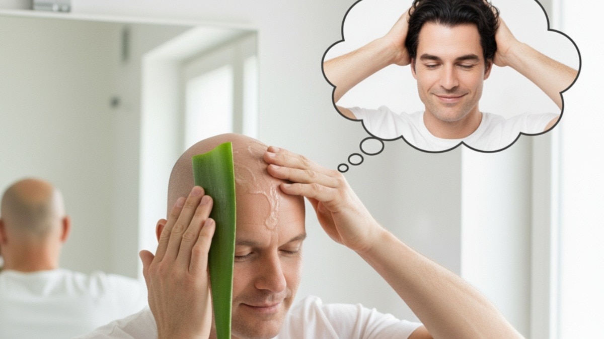 Rubbing Aloe Vera reverse baldness (Photo: AI Generated)