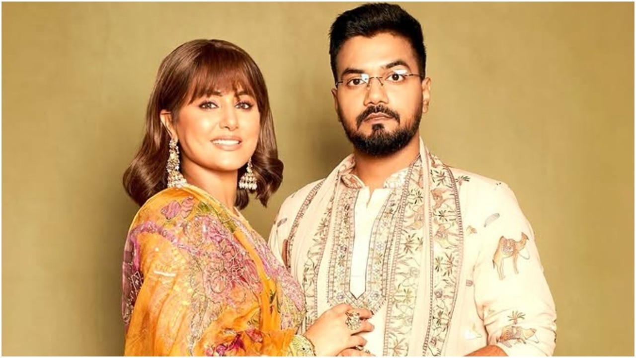 Hina Khan and Rocky Jaiswal at Celebrity MasterChef