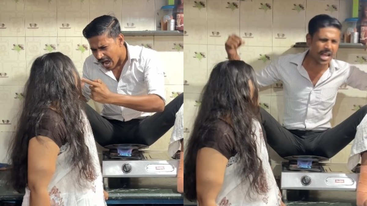 man-sits-on-burning-tava-for-reel-video-viral-on-social-media