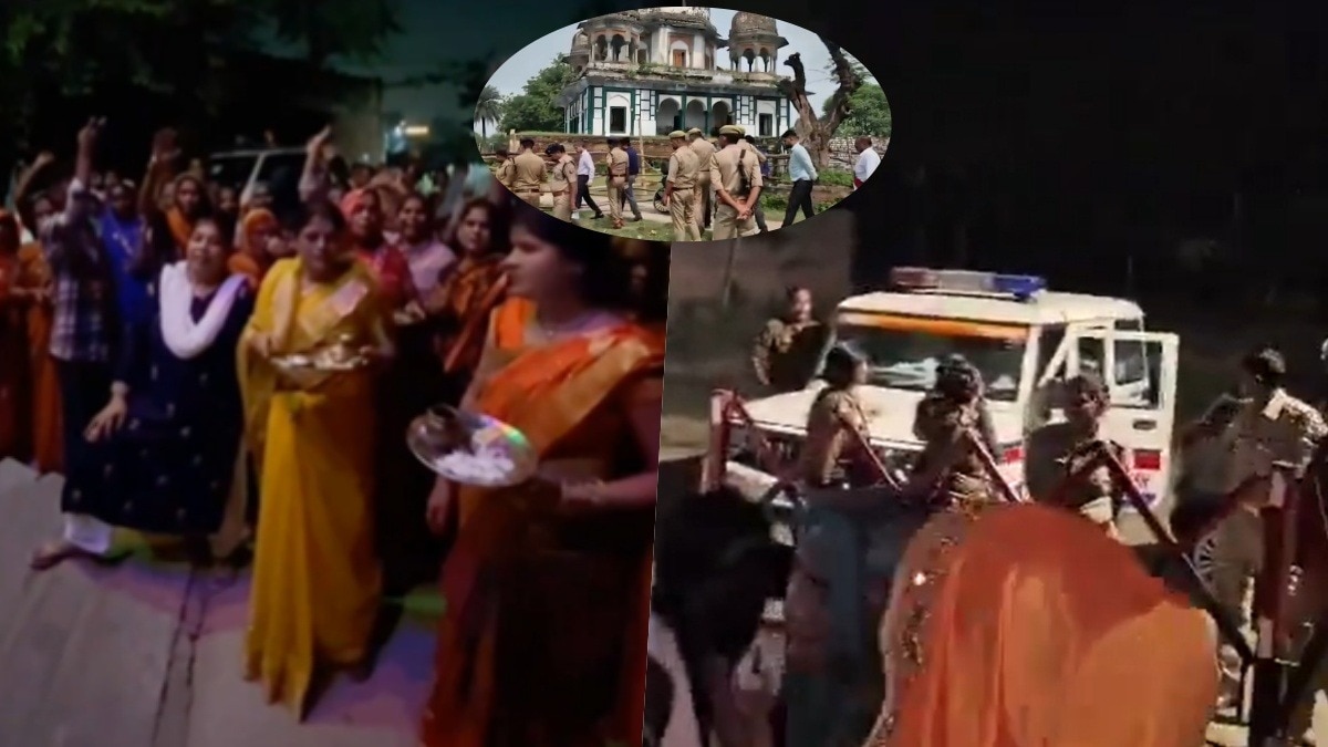 Women gather to worship the tomb in Fatehpur (Photo- Screengrab)