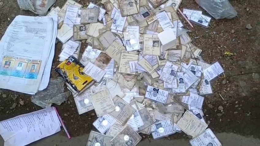  After Burdwan now Rajganj , Discarded Voter Cards Found Near BDO Office in Rajganj