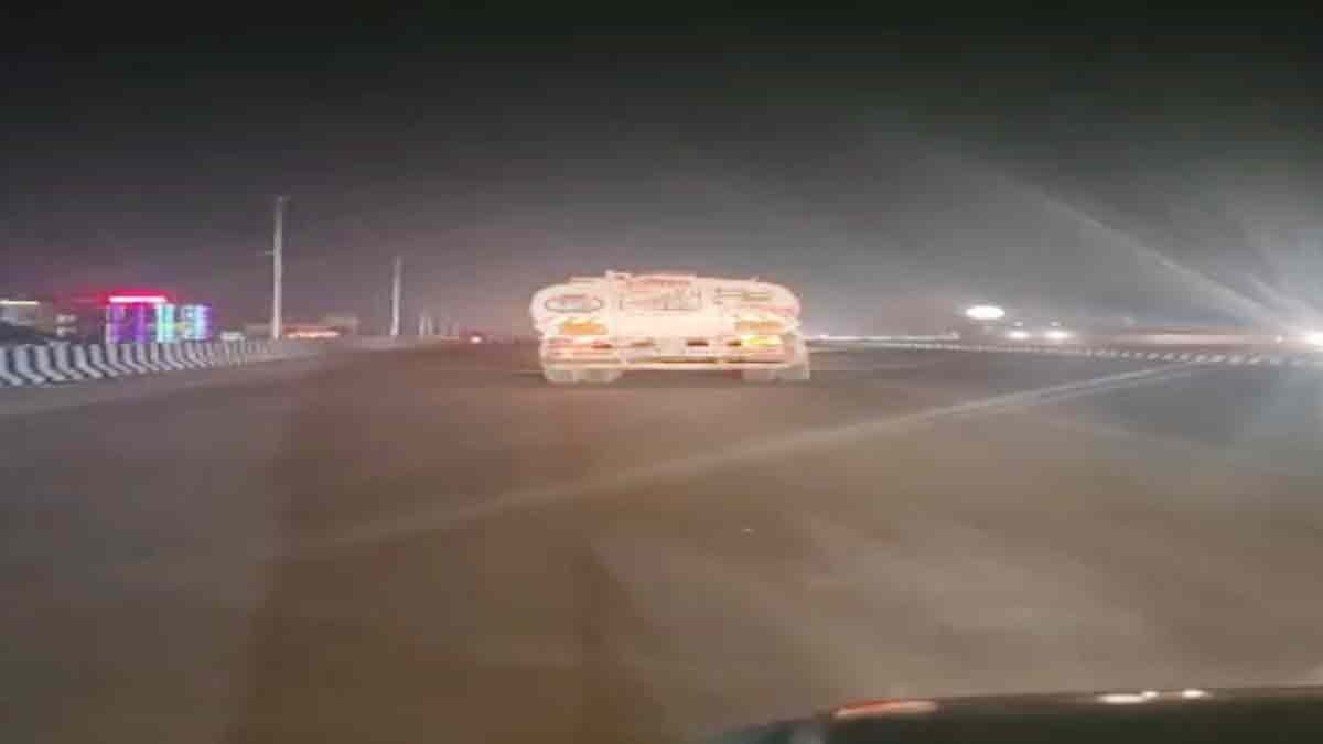 The police team chased and arrested the truck driver 