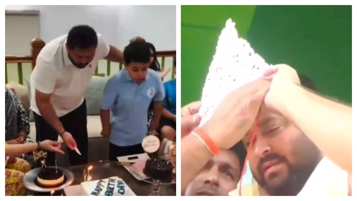 तेजस्वी ने परिवार-समर्थकों के साथ मनाया जन्मदिन, दिनारा में लोगों ने पहनाया चांदी का मुकुट