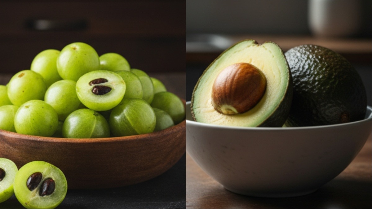 आंवला या एवोकाडो हेल्दी और फिट रहने के लिए क्या खाएं (Photo- AI generated)