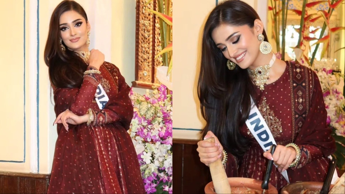 Miss Universe 2025: मिस यूनिवर्स में भारतीय सुंदरी मनिका का जलवा, अनारकली सूट और चोकर में छाईं