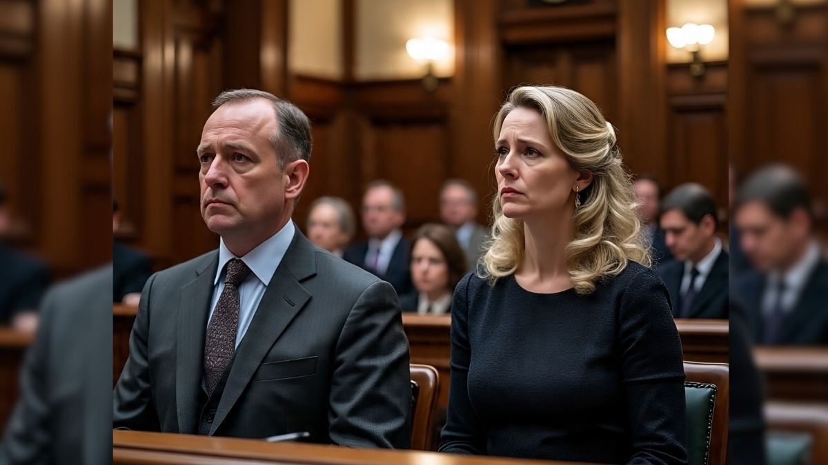 Couple in court room