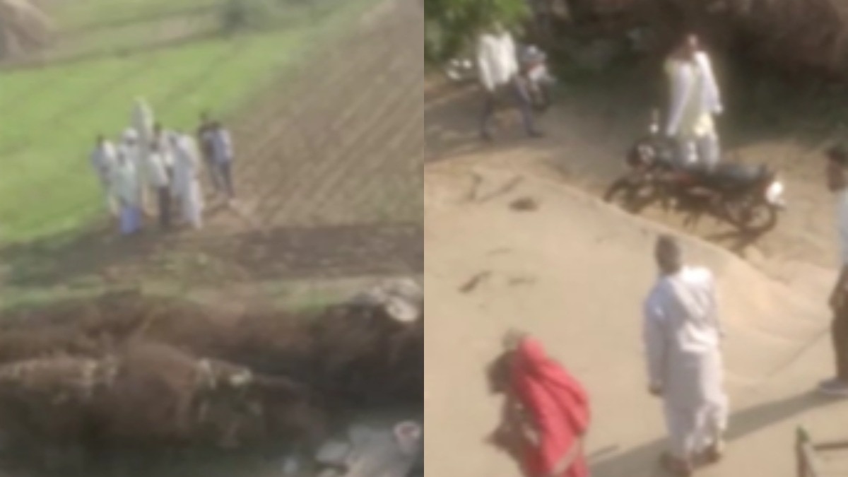 हथियारबंद भीड़ ने बरसाए डंडे और पत्थर.(Photo: Screengrab)