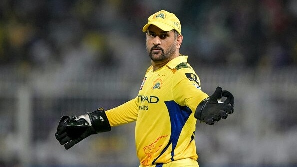 Chennai Super Kings' Mahendra Singh Dhoni in frame