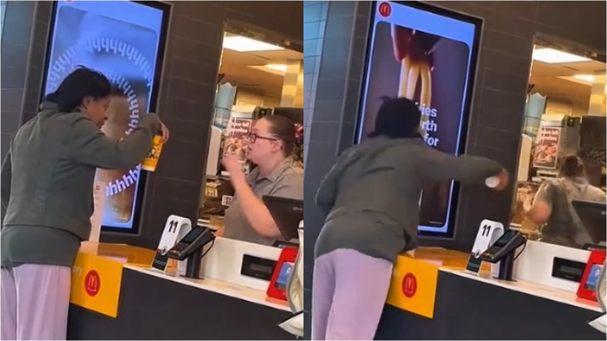 ऑर्डर में देरी से भड़की महिला, मैनेजर पर फेंकी गर्म कॉफी, CCTV फुटेज वायरल