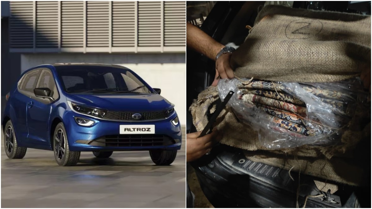 दिल्ली के भोगल इलाके में एक लावारिस टाटा अल्ट्रोज़ कार ने लोगों में दहशत पैदा कर दी. (Photo: ITG/@ArvindOjha)