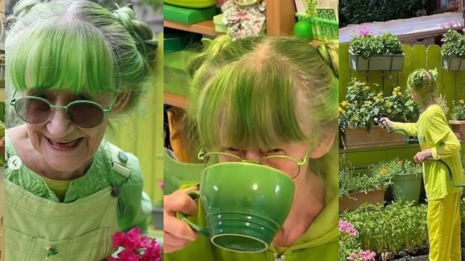 एलिज़ाबेथ कहती हैं - “हरा रंग खुशियां और पॉजिटिविटी लाता है. जब मैं हरे कपड़ों में होती हूं, तो लोग मुस्कुराते हैं और यही मुझे सबसे अच्छा लगता है. ( Photo:  art_dailydose)