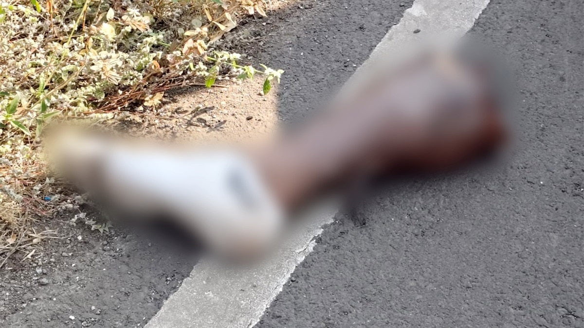 होटल के बाहर मिला कटा हुआ पैर. (Photo: Vasant Pralhad More/ITG)