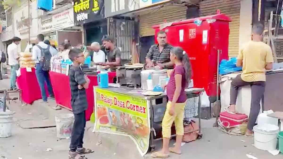 Mulund hawker issue: ( Hindi byte of Gupta and shots of stall