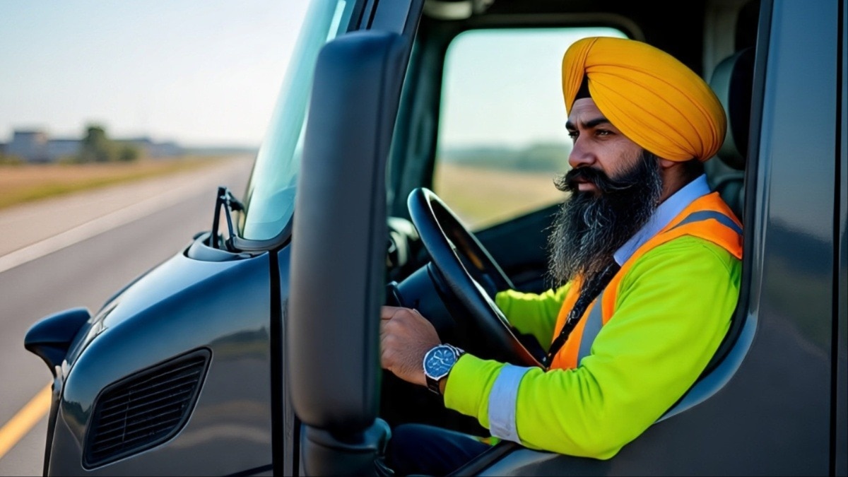 Sikh Truck Driver in USA
