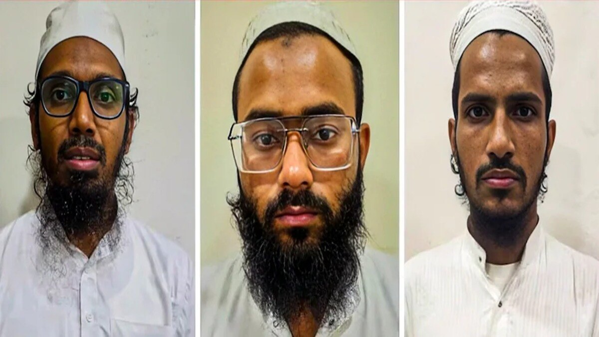 Gujarat ATS arrested Dr. Ahmed Mohiuddin, Md. Suhail Khan and Azad Suleman Shaikh (L-R) of the ISKP terror module
