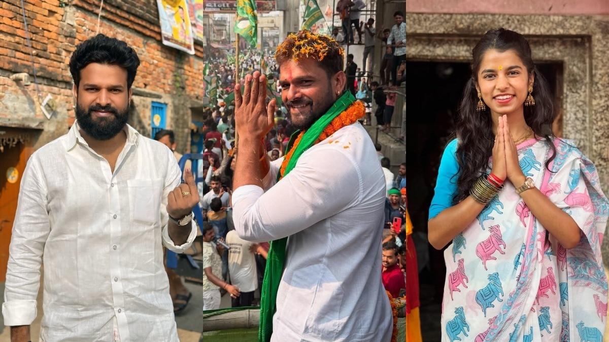 बिहार चुनाव में कौन मारेगा बाजी? (Photo: Instagram @ritesh_pandey_official/khesari_yadav/maithilithakur)