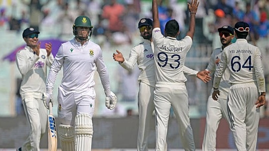 South Africa's Ryan Rickelton out by Jasprit bumrah 