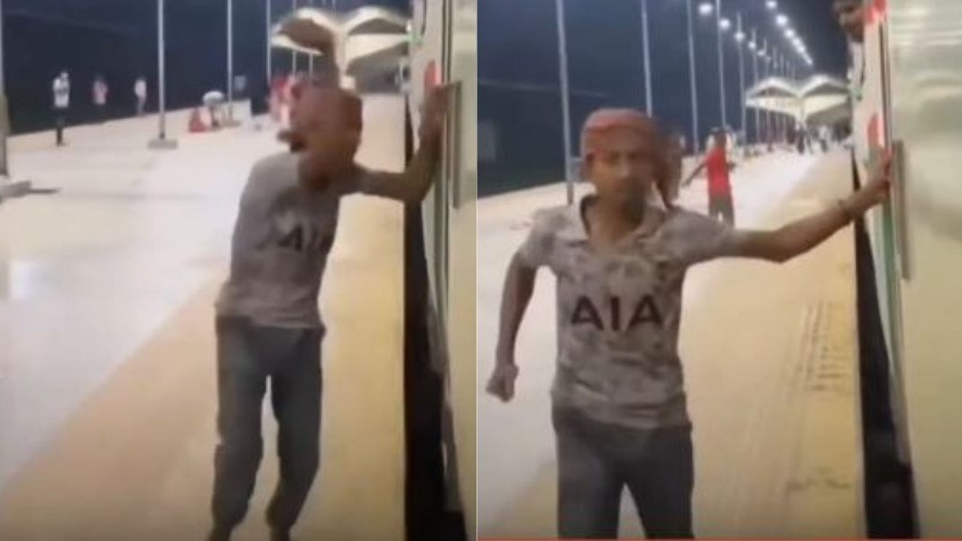 चलती ट्रेन के पीछे दौड़ते कुली का वीडियो वायरल, यात्री ने नहीं दिए सामान के पैसे, लोगों ने दिखाया गुस्सा