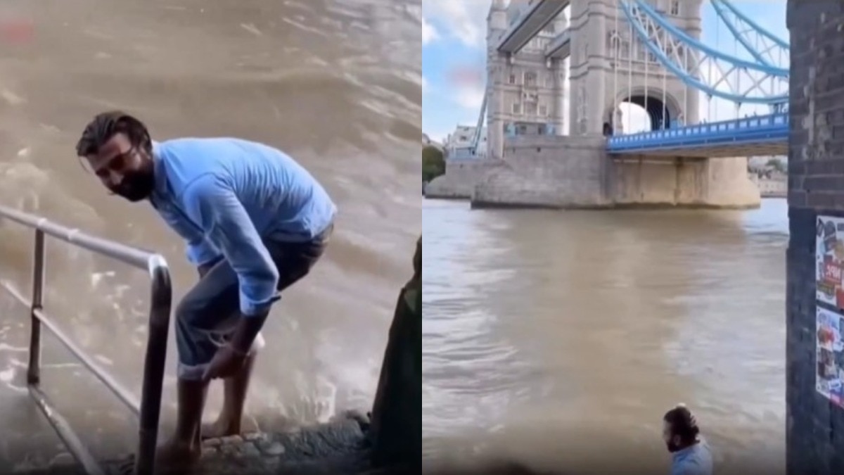 Indian man Thames river video
