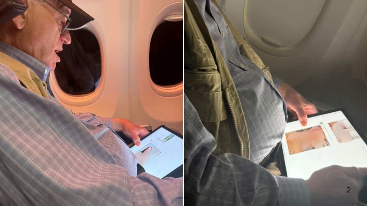 Brad Sherman watching ipad