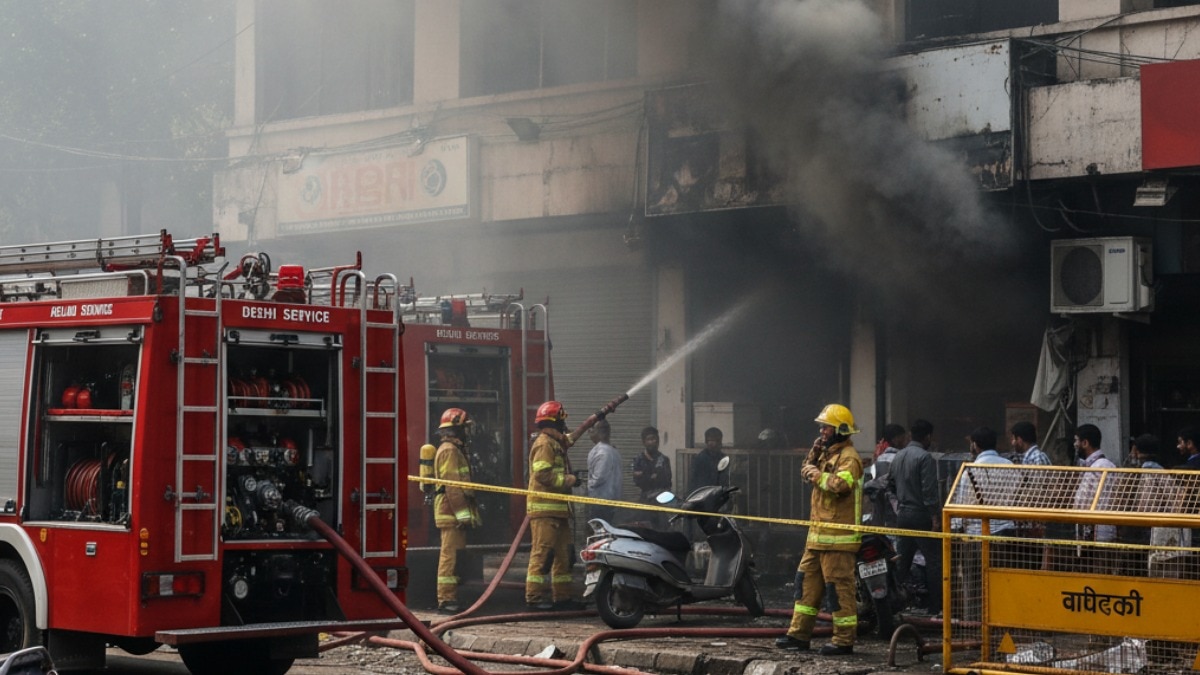 दिल्ली: लक्ष्मी नगर मेट्रो स्टेशन के पास हादसा, पिज्जा शॉप में लगी भयानक आग