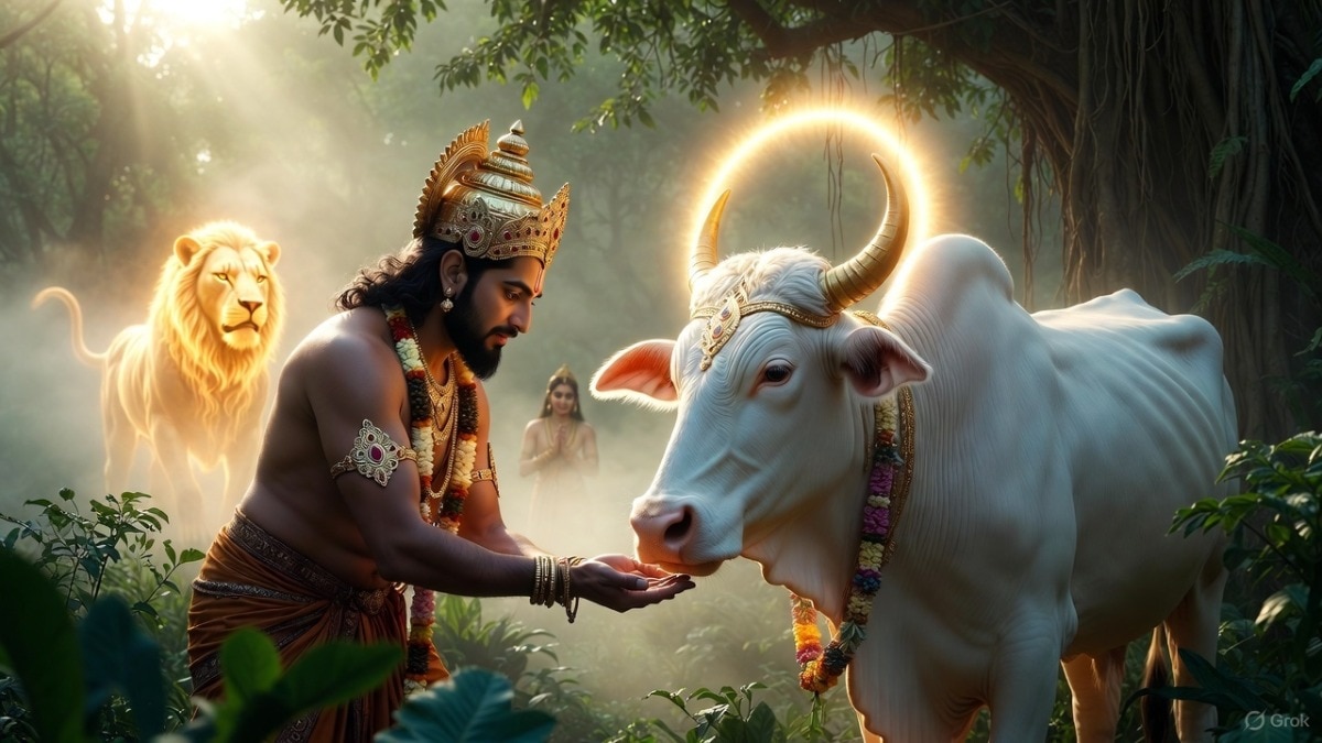 King Dilip and Cow service