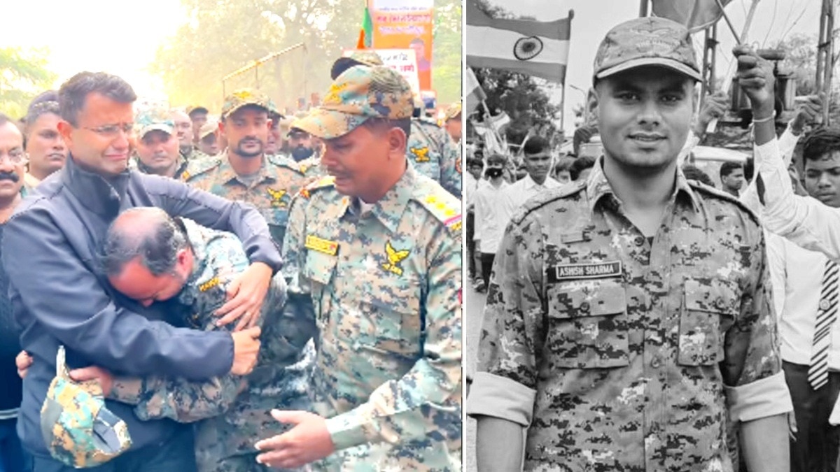 बालाघाट SP आदित्य मिश्रा से लिपटकर रोते हॉकफोर्स जवान.(Photo:Santosh Patel DSP)