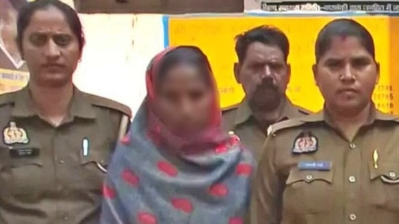 Barabanki's 'murderer' wife arrested (Photo- Screengrab)