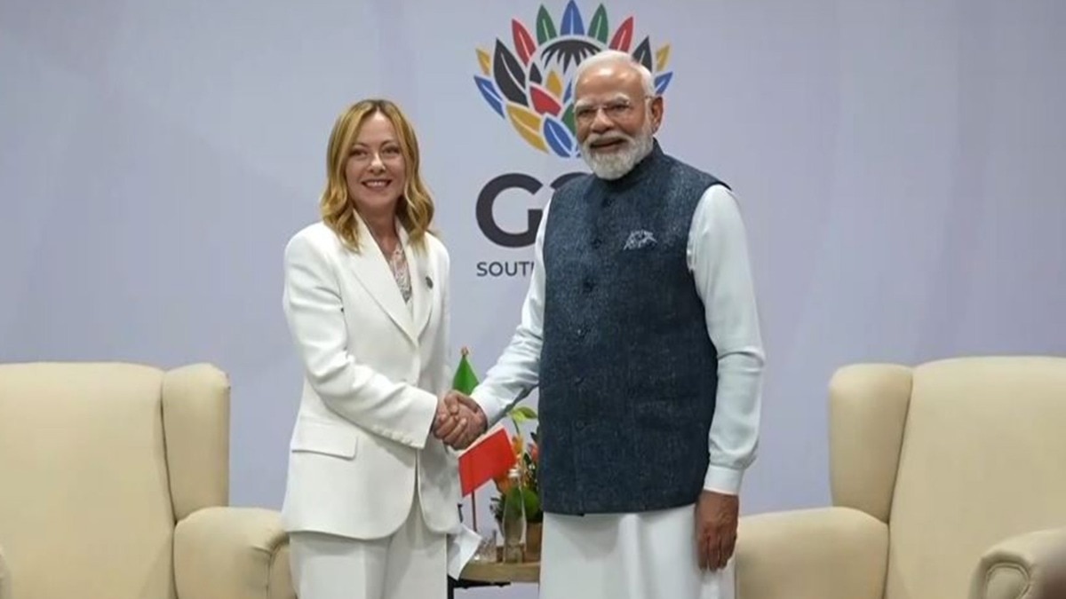 PM Modi met Georgia Meloni.