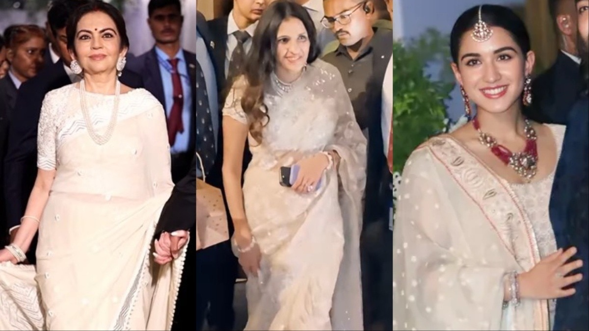 Nita Ambani,shloka and radhika wear same outfits