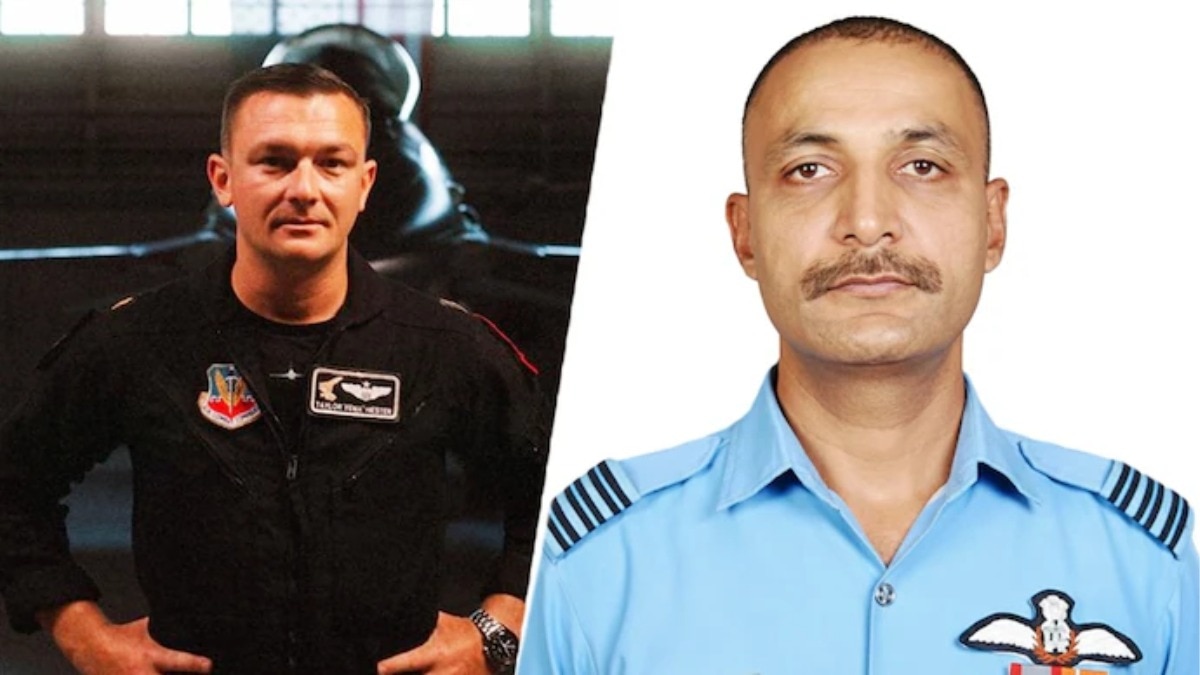 US pilot Major Taylor and IAF Wing Commander Namansh Syal.