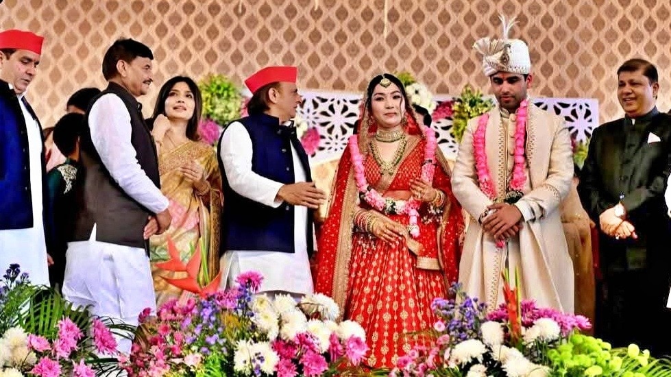 Akhilesh Yadav's cousin Aryan wedding (Photo- Screengrab)