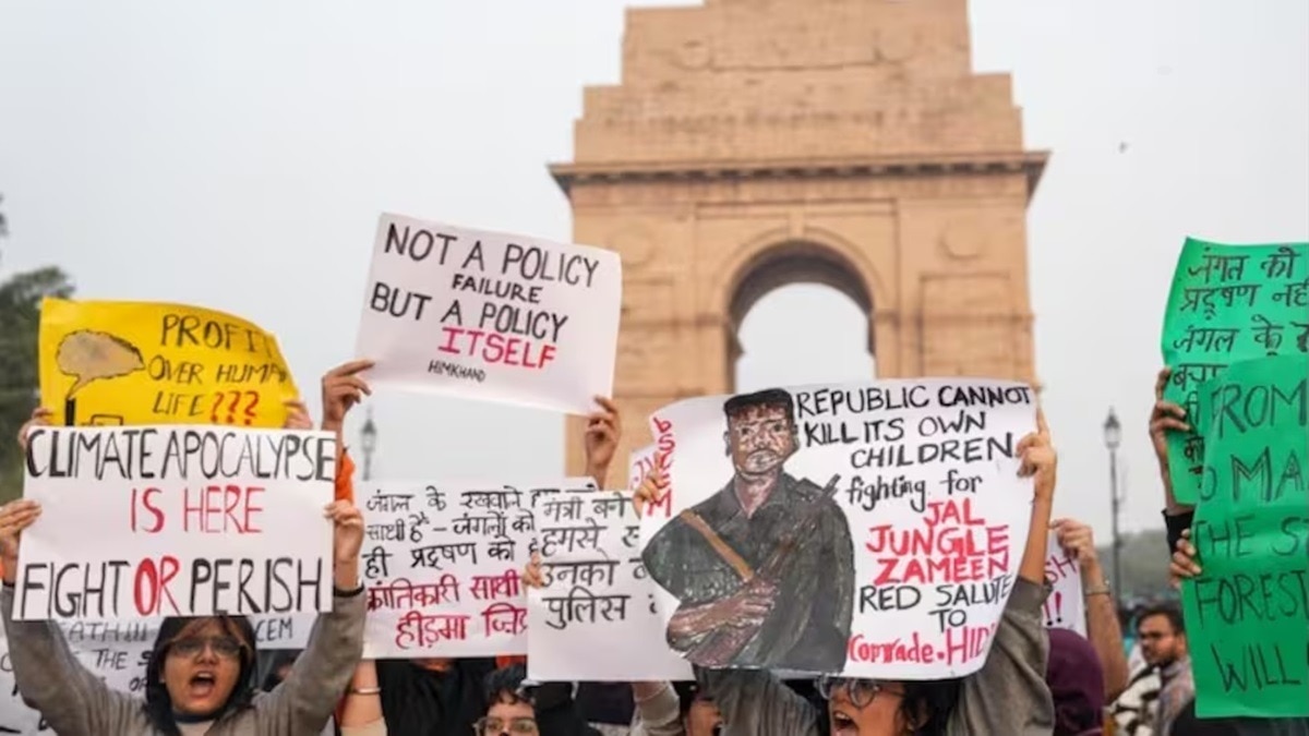 India Gate protest Urban Naxal investigation