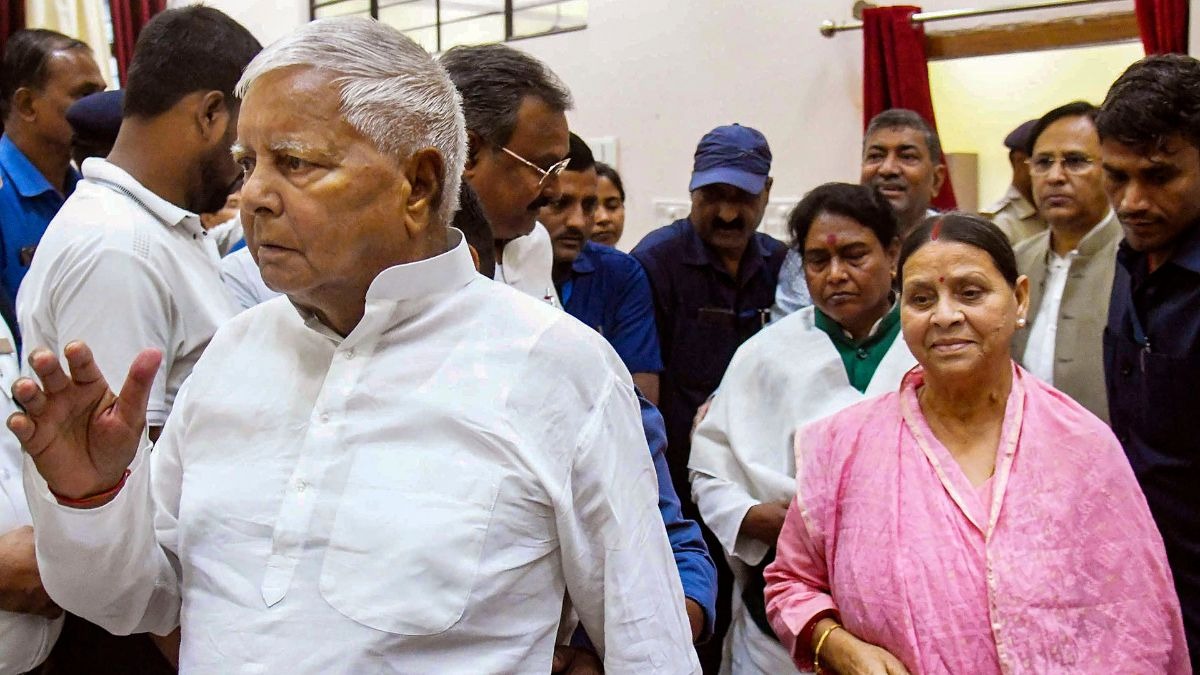RJD Chief Lalu Prasad with Rabri Devi
