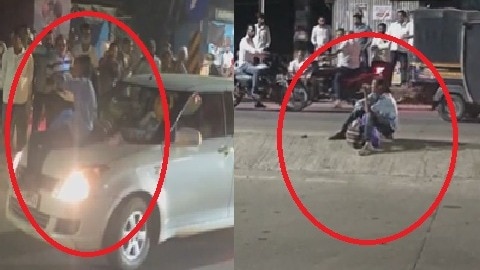 महिला ने बीच सड़क किया हंगामा. (Photo: Screengrab)