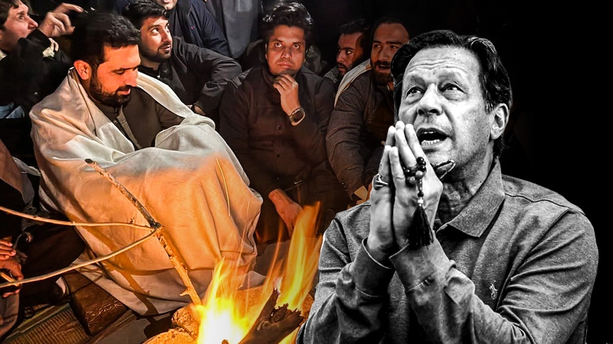 PAK आर्मी की बंदूकों की नोंक, भरी सड़कें, 8 डिग्री टेम्प्रेचर, अलाव तापता CM... इमरान के लिए जग रहा रावलपिंडी