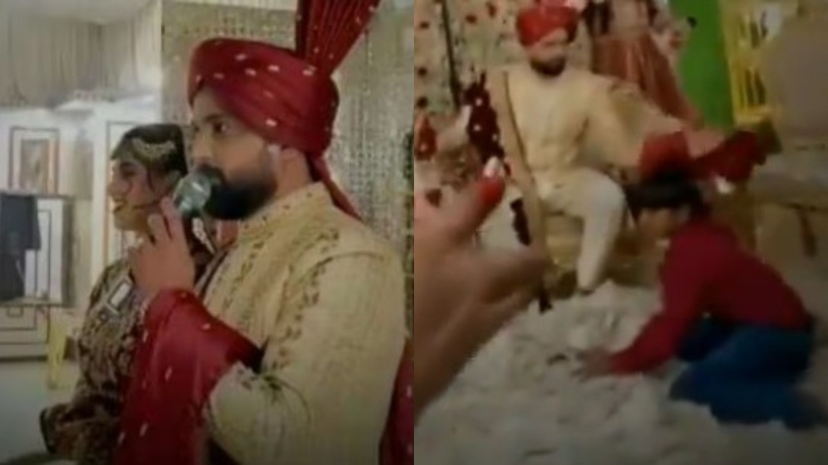 वेडिंग फोटोशूट में बच्चे आए फ्रेम में, दूल्हे ने खोया आपा, थप्पड़ मारने का वीडियो वायरल