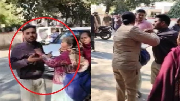 सास ने दामाद को थप्पड़ों से पीटा- (Photo: Screengrab)