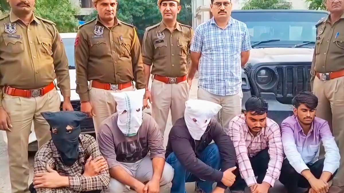 पुलिस की गिरफ्त में आरोपी.(Photo: Vishal Sharma/ITG)