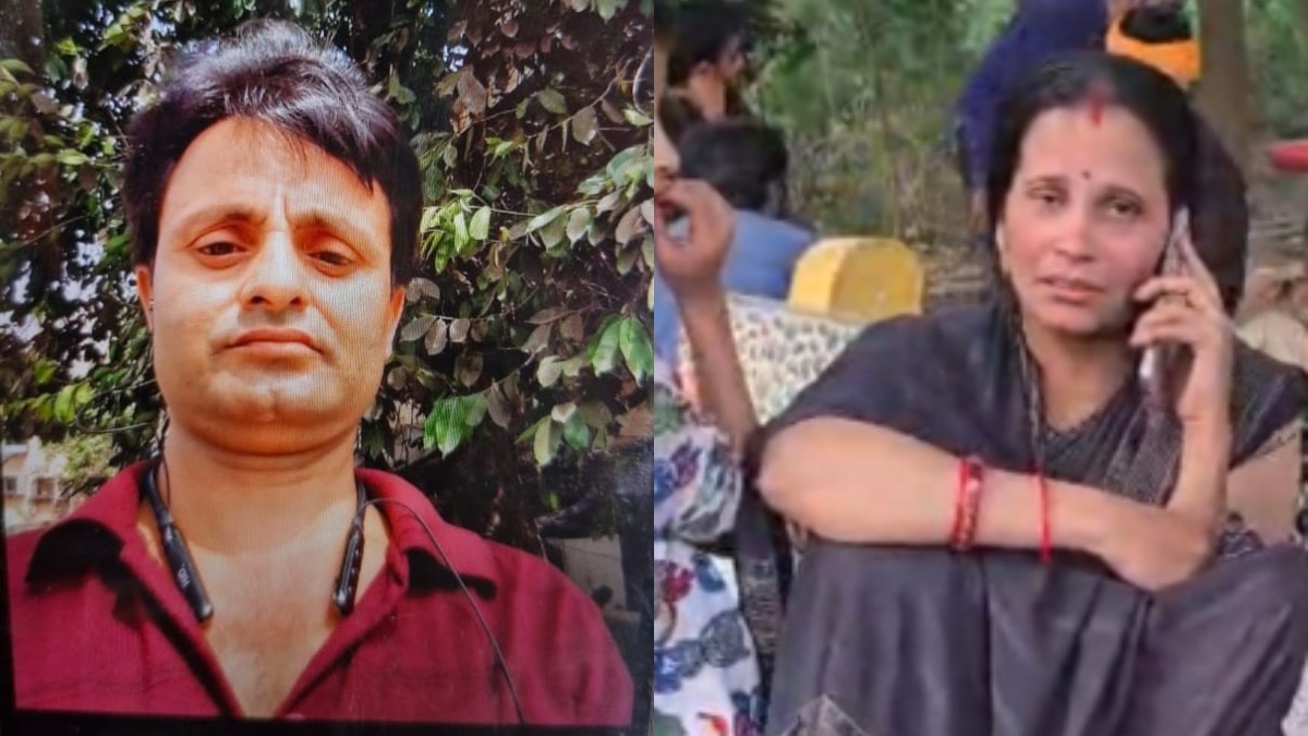 मृतक रामेश्वर और उनकी पत्नी रीना. (Photo: Pramod Kumar Gautam/ITG)